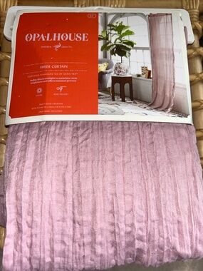 Opalhouse Crushed Sheer Curtain Panel in Dusty Rose